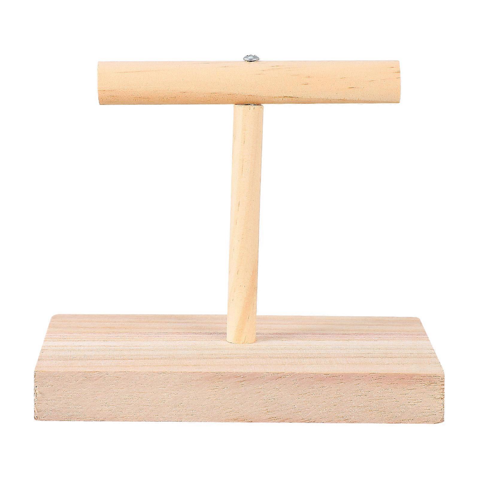 Parrot T Stand Perch Wooden T Perch Toy for Playing 3Pcs Set