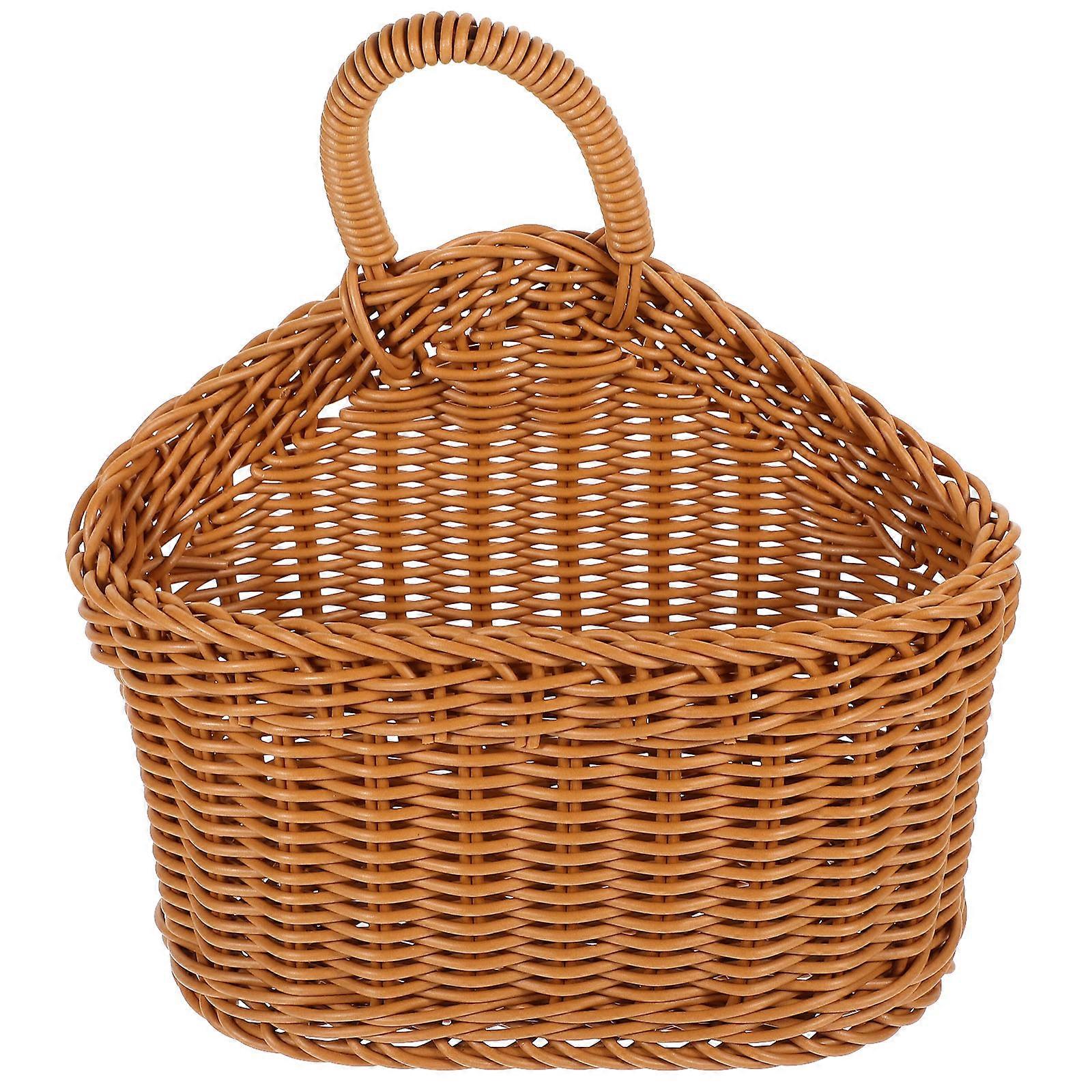 Cutlery Storage Knitted Wall Mounted Basket For Kitchen Utensils In Simple Design With Easy Install 1Pack