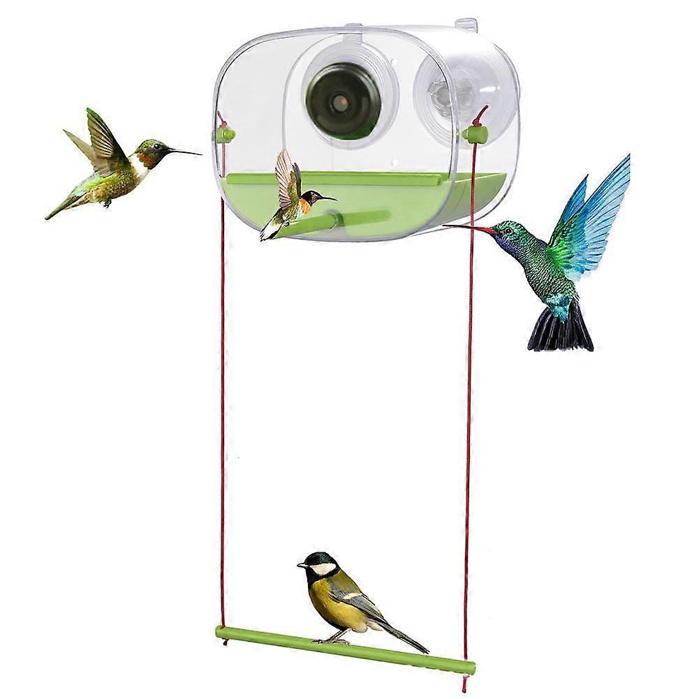 Hummingbird Feeder with Camera, Window Bird Feeder,Hummingbird Feeders For Outdoors,HD Bird WiFi Camera 1080P Version Night E9C0