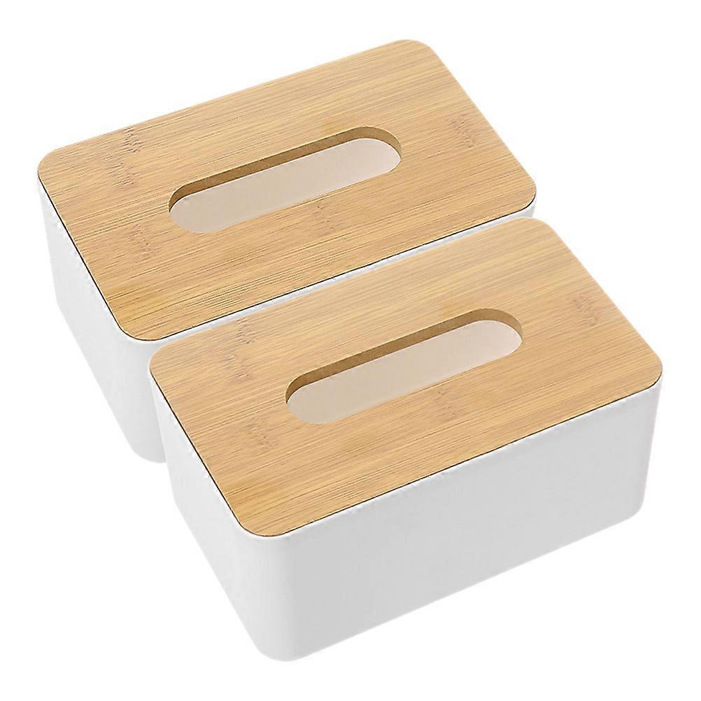 Khaki Rectangle Tissue Box Cover for Home Decor 6Pcs Pack