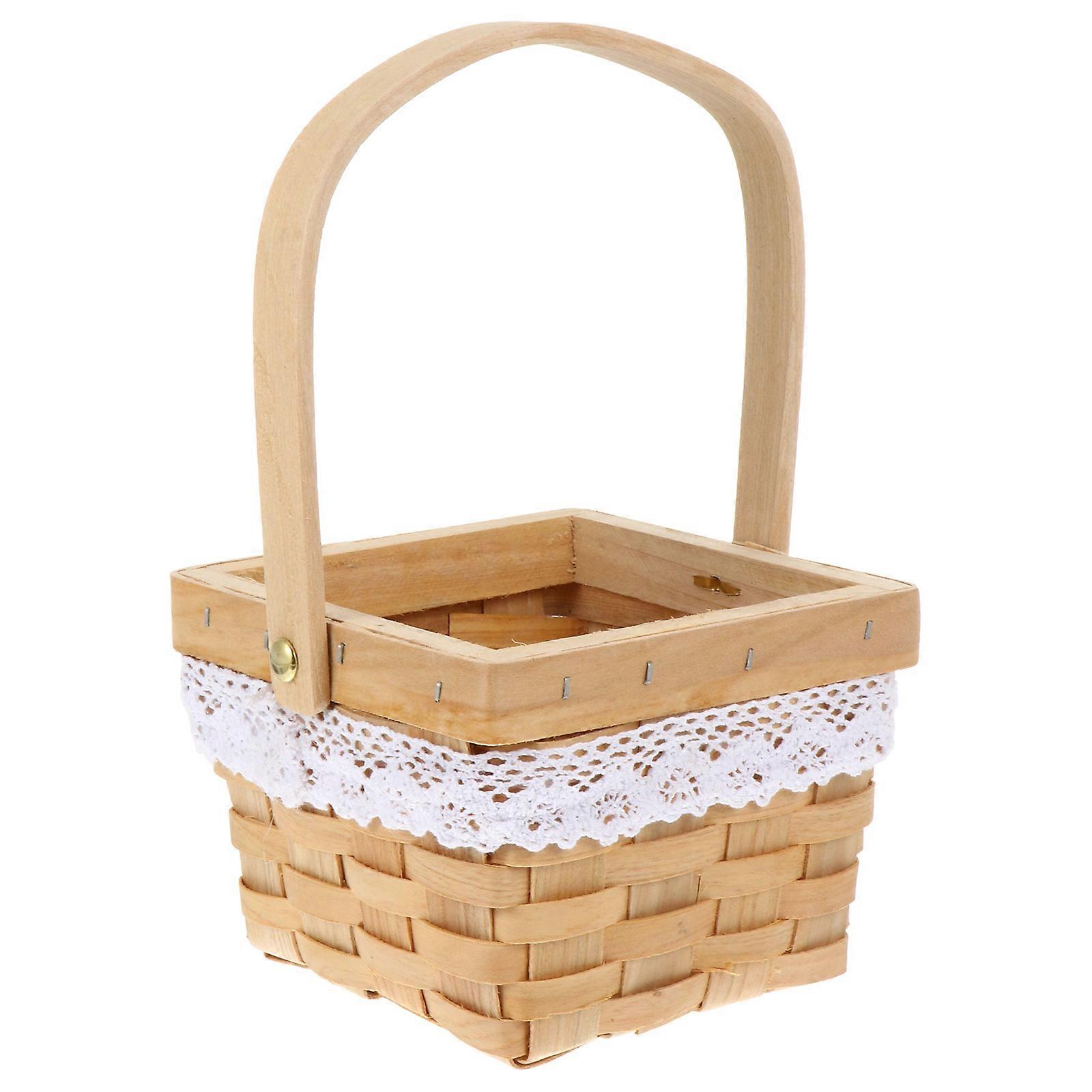 Hand-Woven Basket for Kitchen Storage with 3Pcs Decorative Storage Baskets