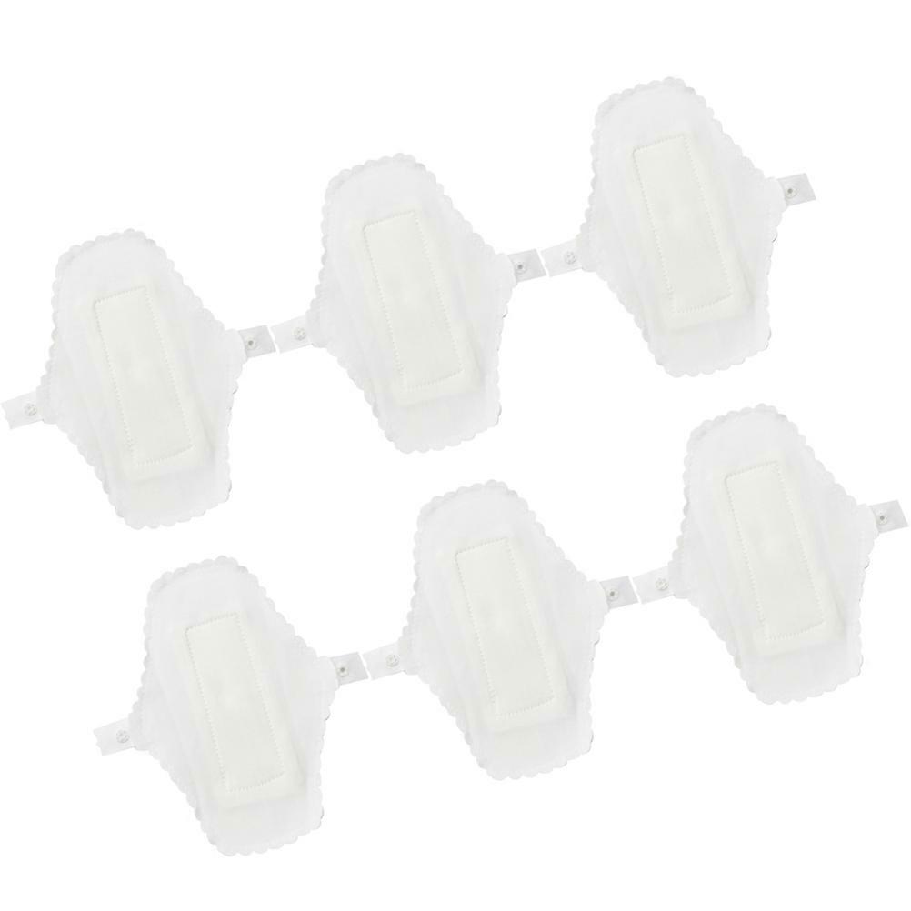 Bomullsdott vanntett klut for kvinner, 6 stk. vaskbare bind