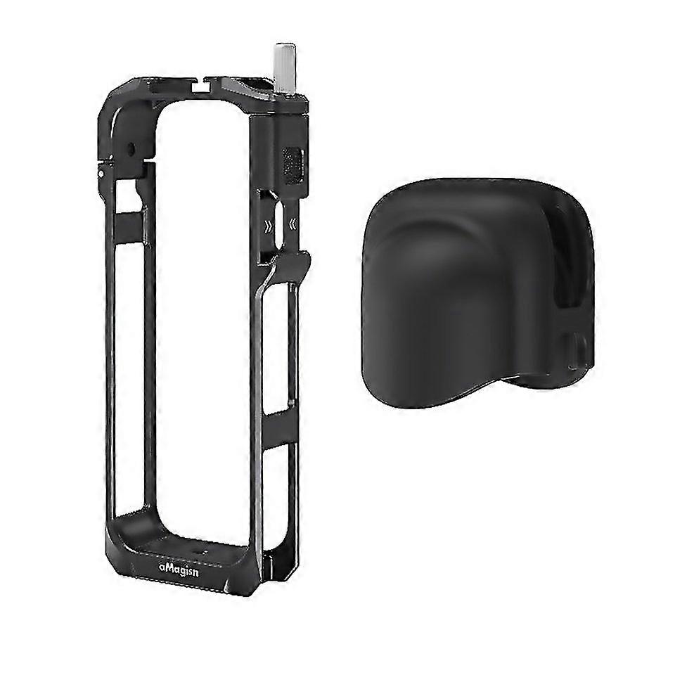 For Amagisn Metal Cage For Insta360 X5 Wind Noise Reduction Shockproof Mount With Dual Cold