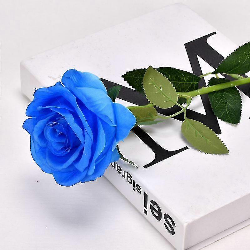 2 Pieces Artificial Rose Flowers Fake Silk Rose Flower With Leaves And Stems Real Looking Roses Fake Rose Diy Bouquets