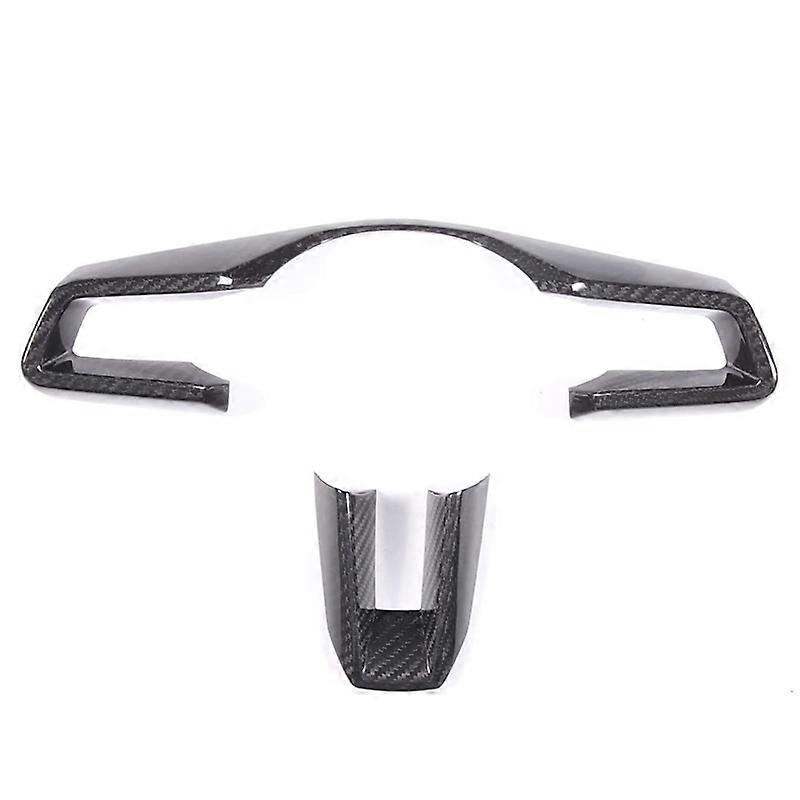 Dry Carbon Fiber Car Steering Wheel Button Frame Cover Trim Kit