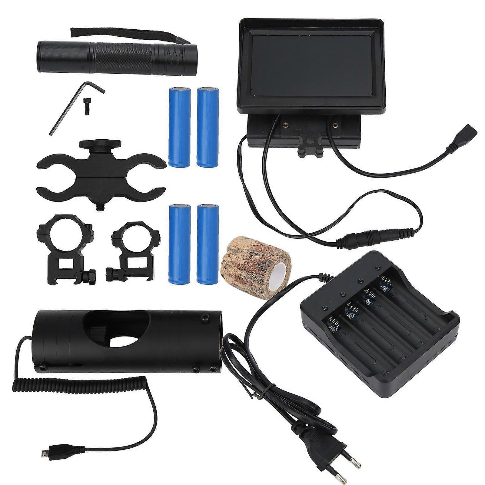TM001/002 Digital Infrared LowLight Night Vision Scope Sight with 4.3in Display (TM001 Black Border )
