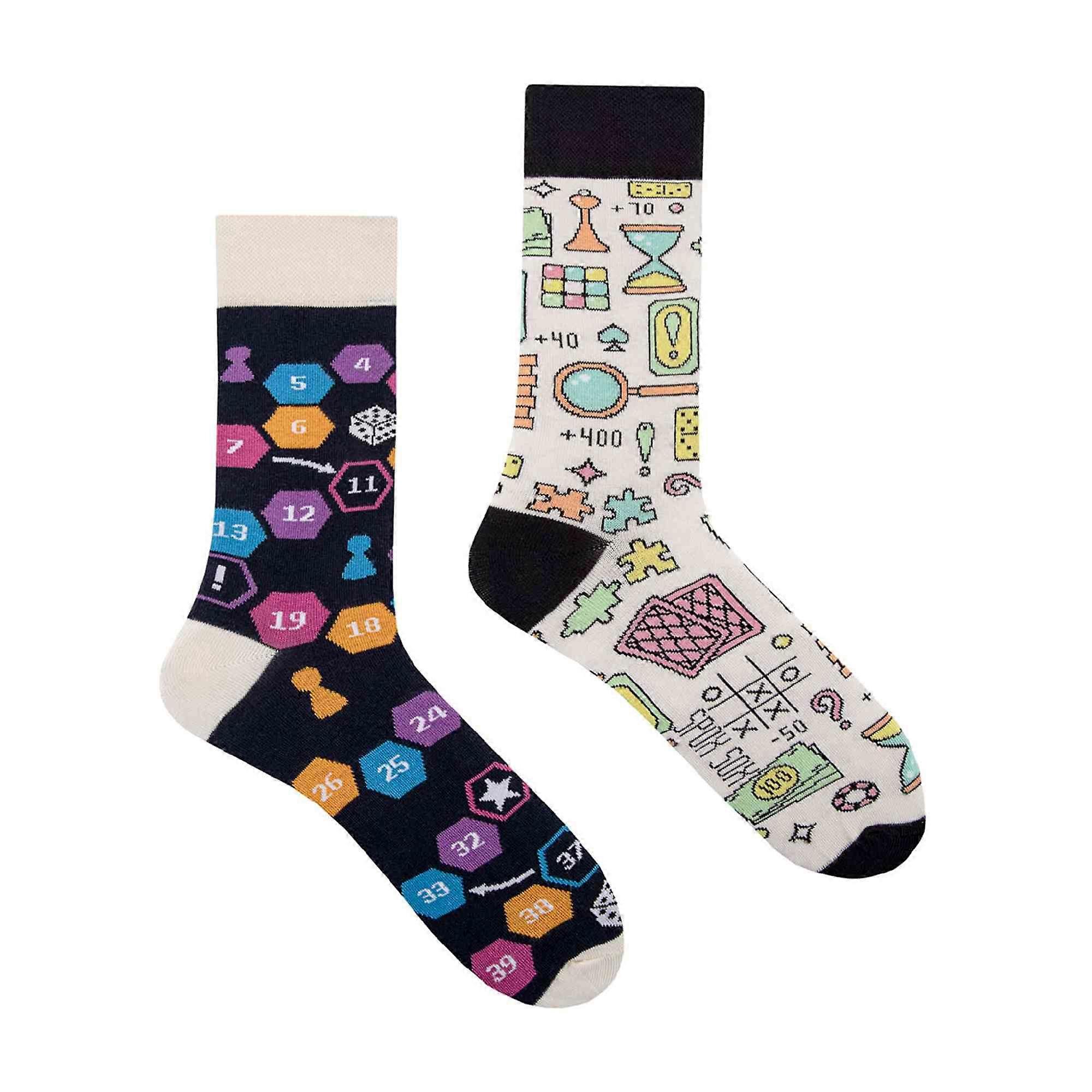 SPOX SOX - Unisex Novelty Odd Socks - Board Games