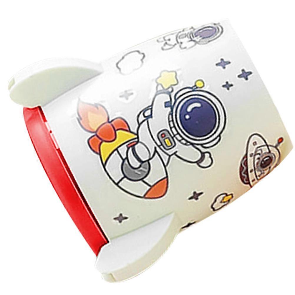 Pen Holder Rocket Shaped for Office Desk 2Pcs White Plastic Dispenser