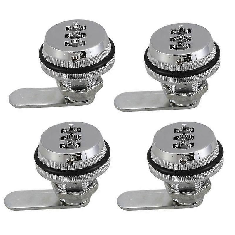 4X Alloy Code Combination Cam lock Keyless Post Mail Box Cabinet RV 3 Dial