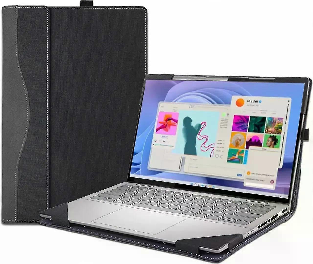 Laptop Case Cover for Dell 14 Plus DB14250 & Pro 14 PC14255/PC14250 & Pro14 Plus PB14250 /PB14255 Sleeve,PU Leather Protective Shell Notebook PC Bag A