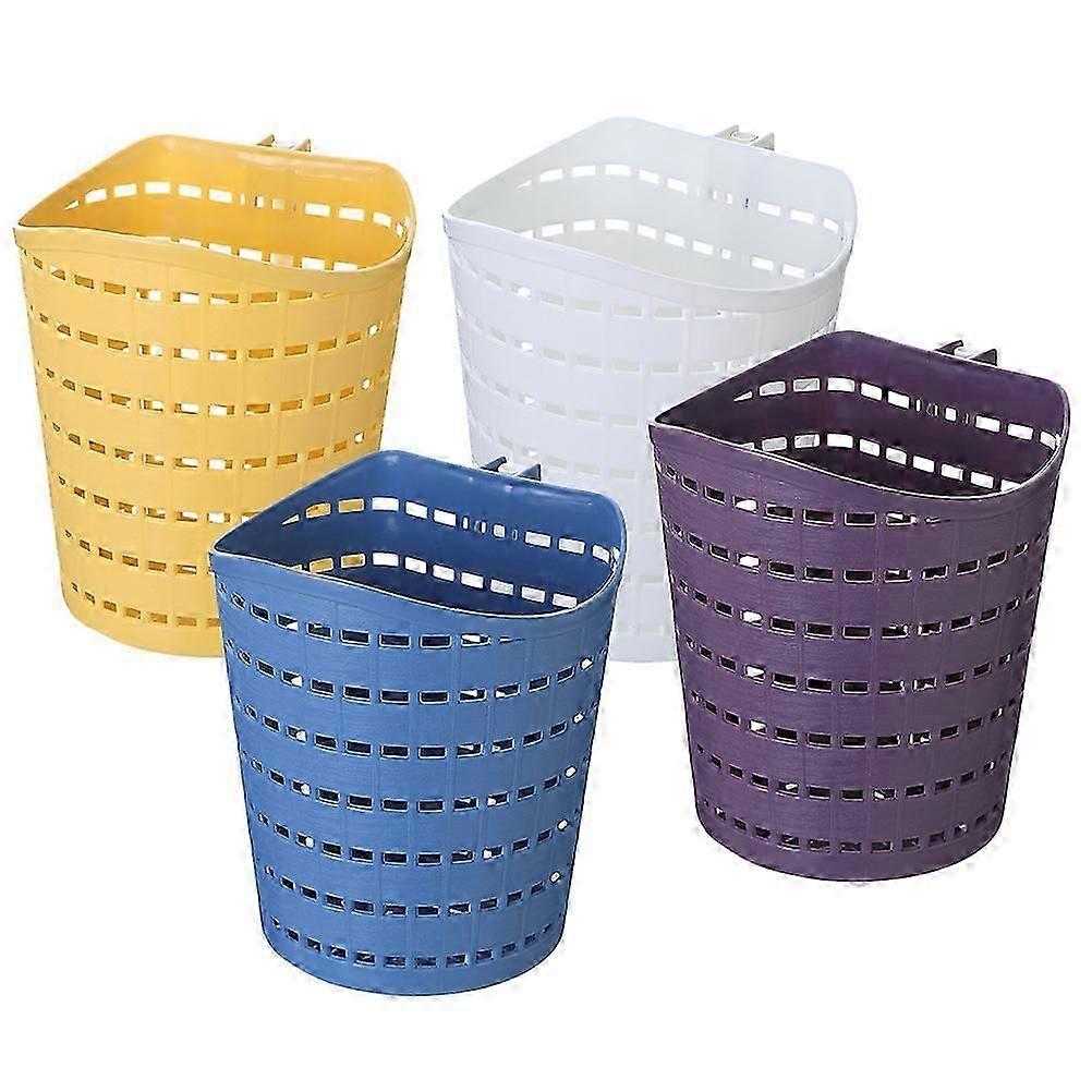 Wall Hanging Storage Rotatable Plastic Hanging Basket Assorted Use 4Pcs