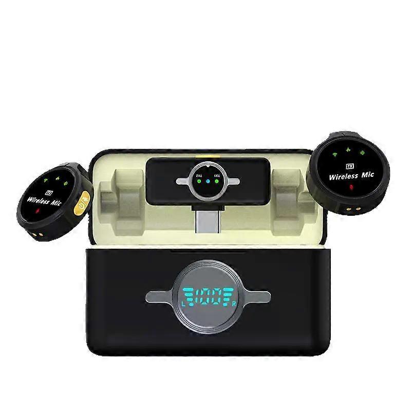 Button Magnetic Wireless Microphone For Live Vlog Recording, Video Shooting, Noise Reduction, Lavalier Receiver