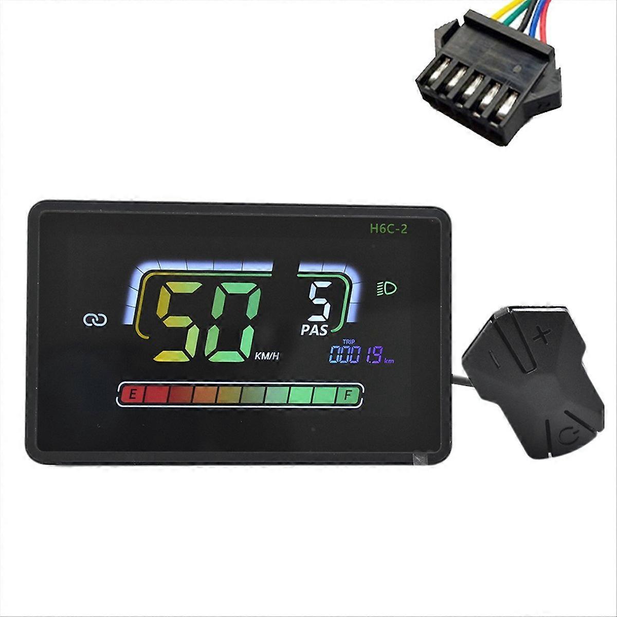 H6C-2 E-Bike Bluetooth Speedometer LCD Display Meter SM5PIN