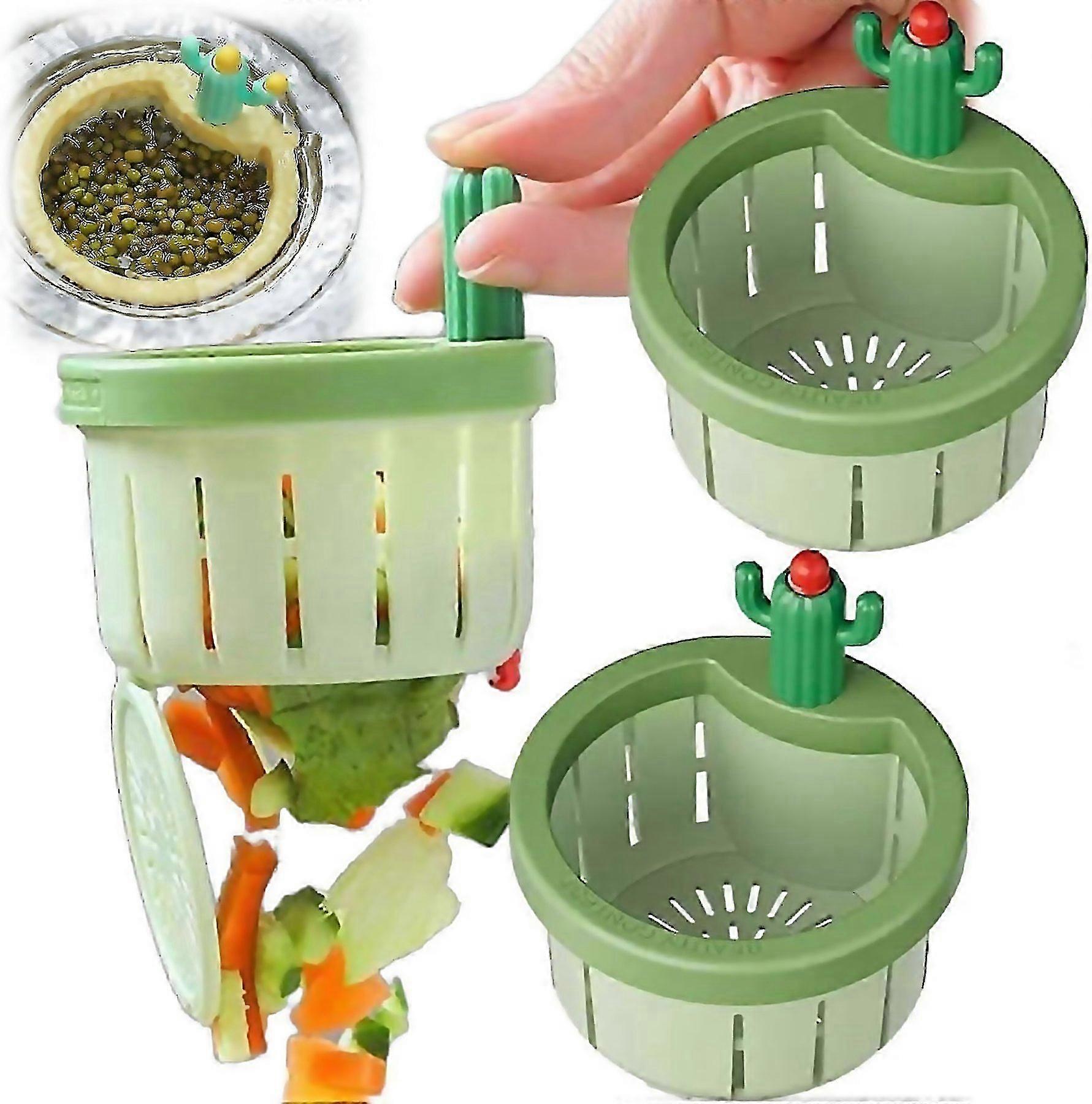 For Cactus Kitchen Sink Drain Strainer 2024 New Cactus Sink Strainer Press Automatic Dumping Basket