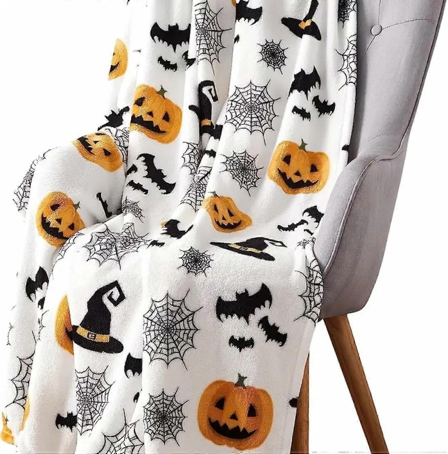 Soft Blanket Halloween Skull Blanket Thickened and Comfortable