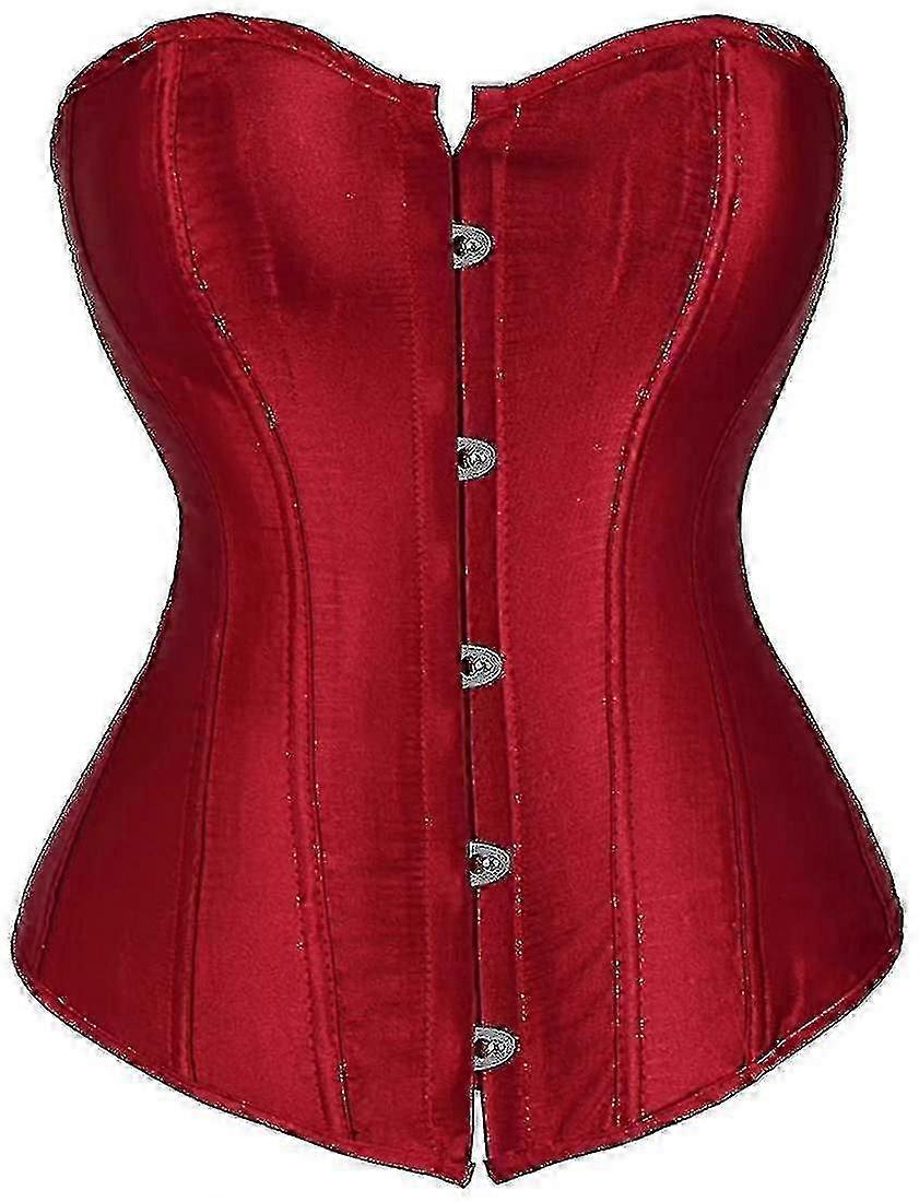 여성용 뷔스티에 코르셋 탑 섹시한 란제리 세트 블랙 새틴 허리 신처