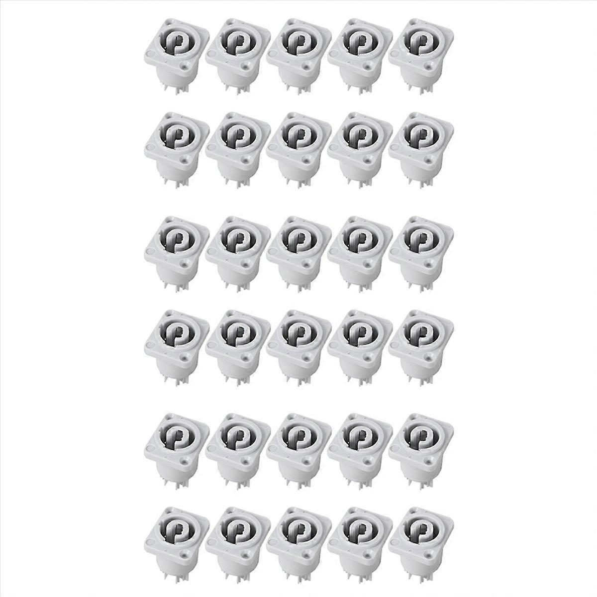 Powercon Connector 3 Pins 20A 250V Power Speaker Panel Socket,Grey