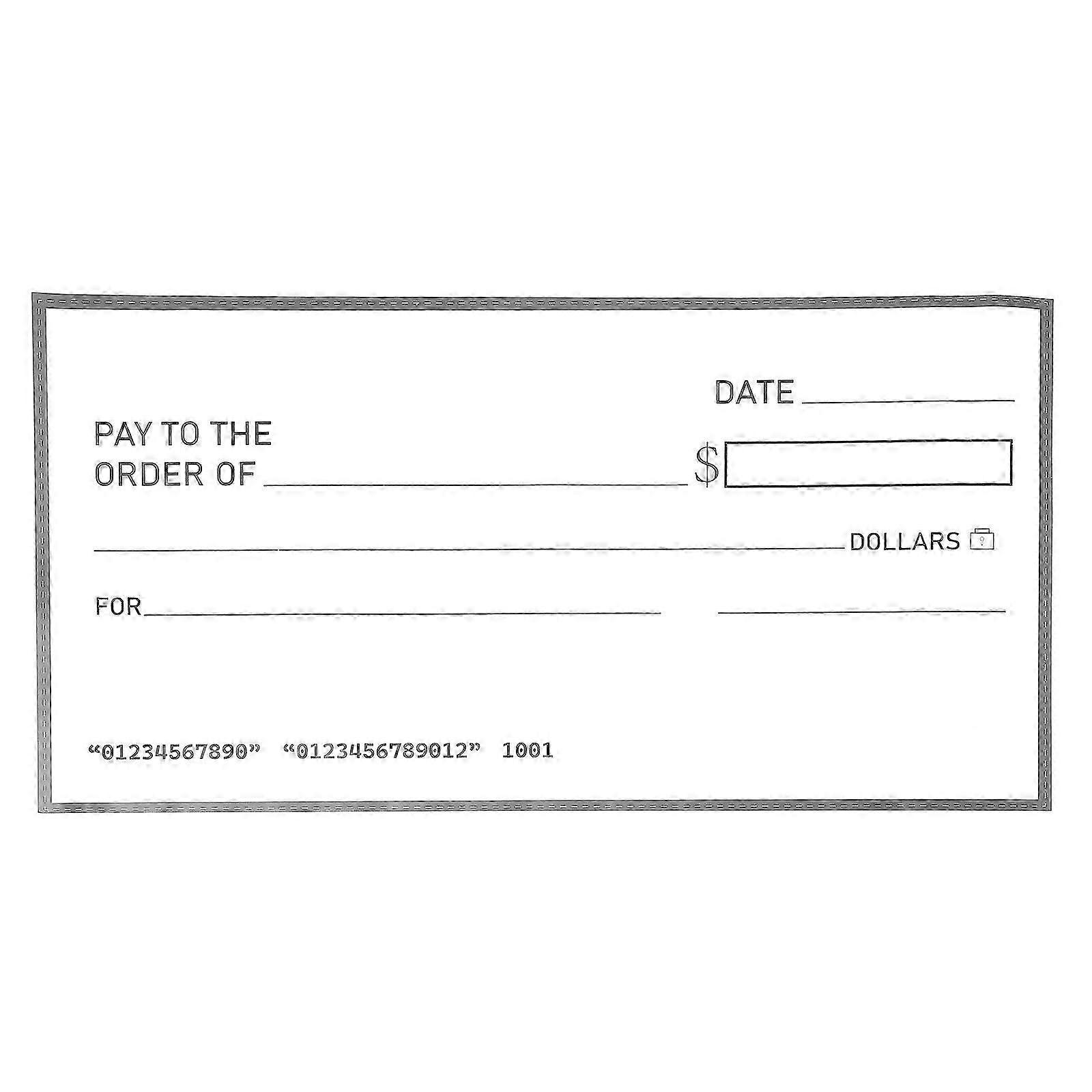 プレゼンテーションのための巨大な小切手大きな偽の小切手面白いジャンボチェック寄付ラッフル募金活動賞のための特大の空白のプレゼンテーションチェック