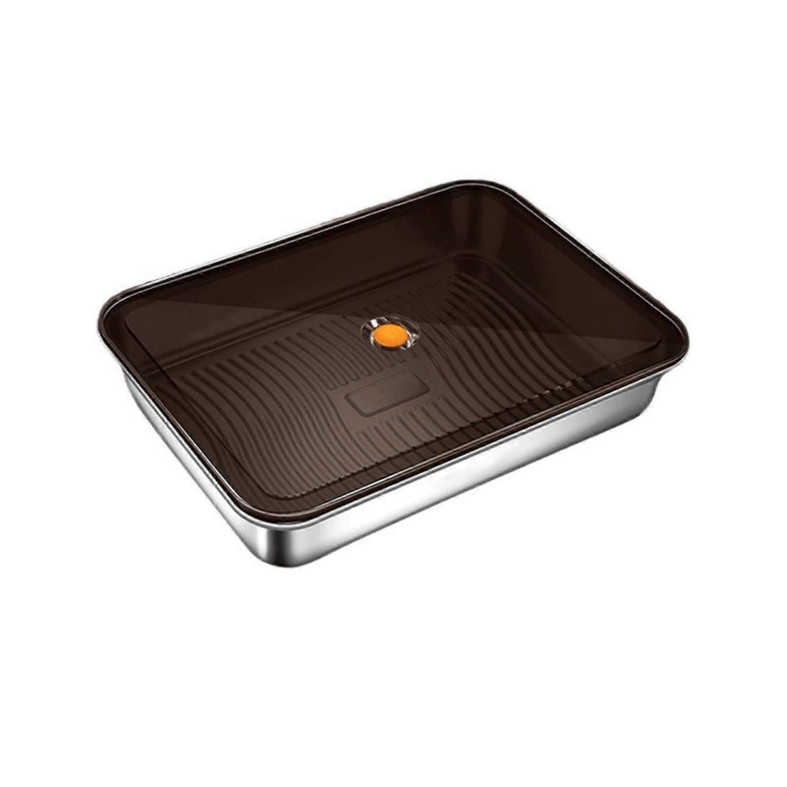 Food Grade Stainless Steel Preservation Box Mini, Compact Kitchen Storage, Small Capacity, Silver