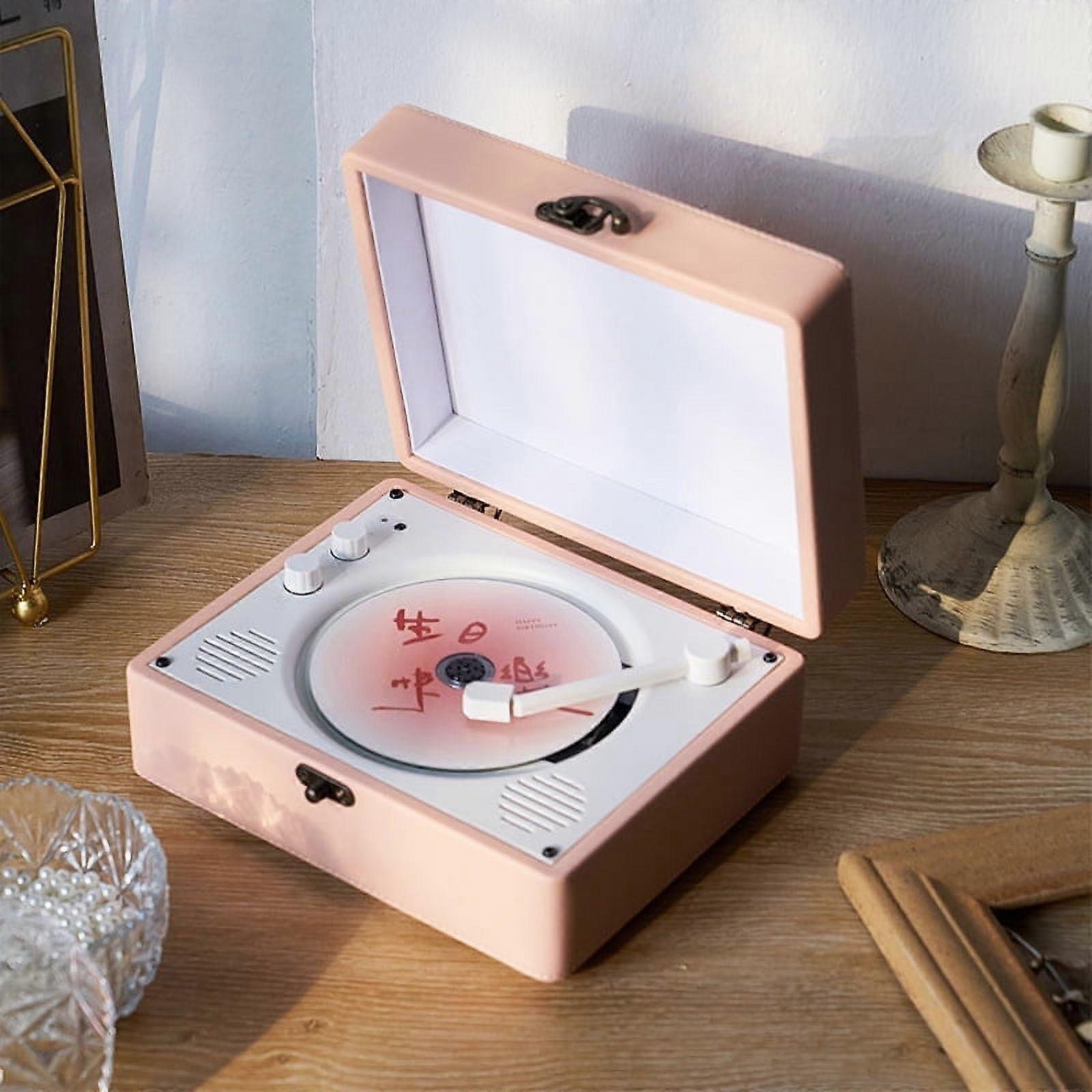 JUNWELL CD Player with Bluetooth - Portable Desktop CD Player with Built-in Speakers, HiFi, FM, AUX/USB, Headphone Jack, Compatible with Home & Kids