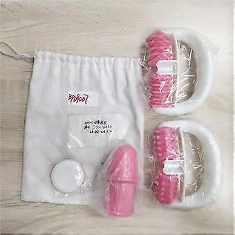 Bâtonnet de massage rose anti-cellulite pour une application complète sur les jambes. Rouleau de massage pour muscles.