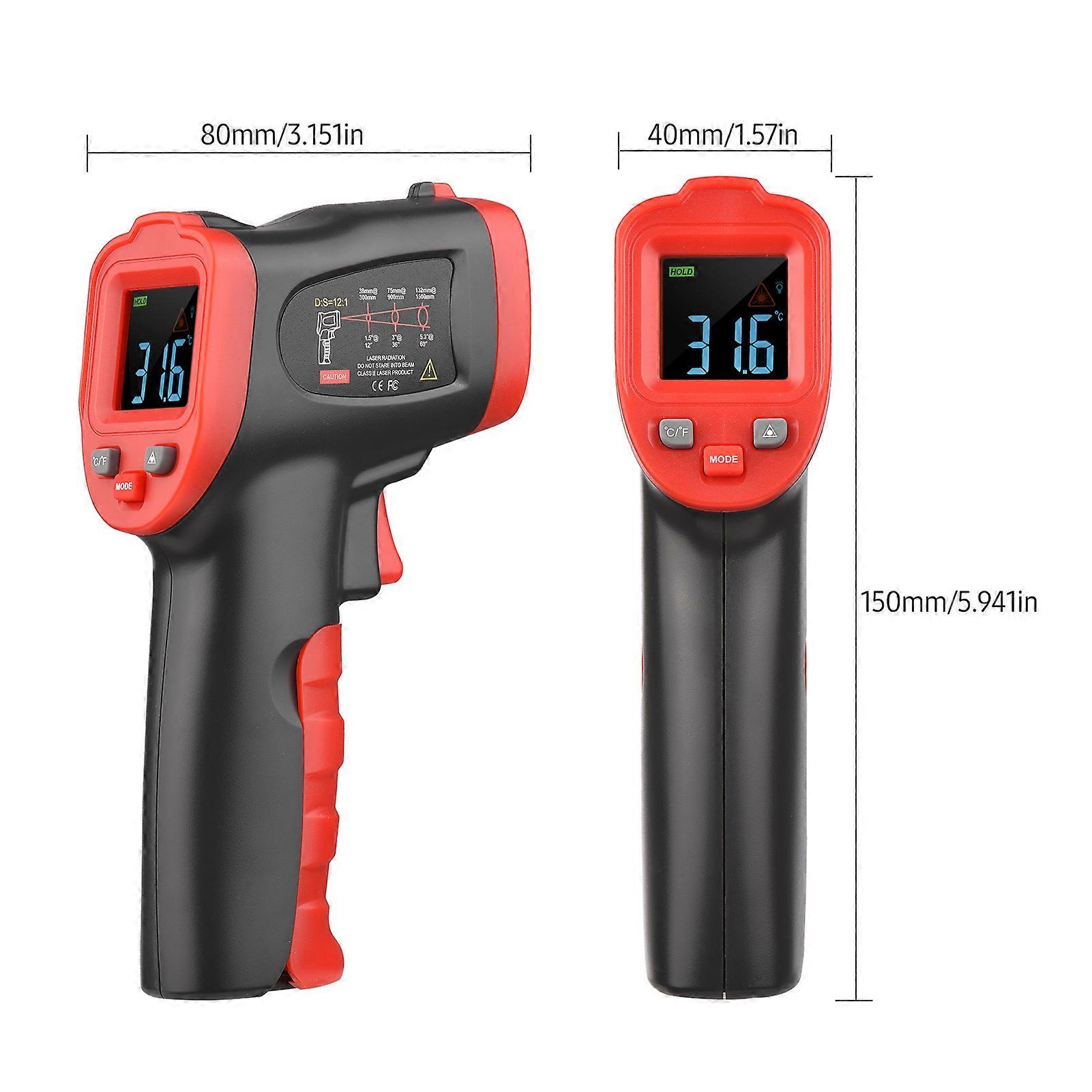 Handheld Infrared Thermometer Non-Contact IR Laser Digital Temperature Gun -50℃ to 950℃ for Cooking BBQ Industrial Kitchen Pyrometer