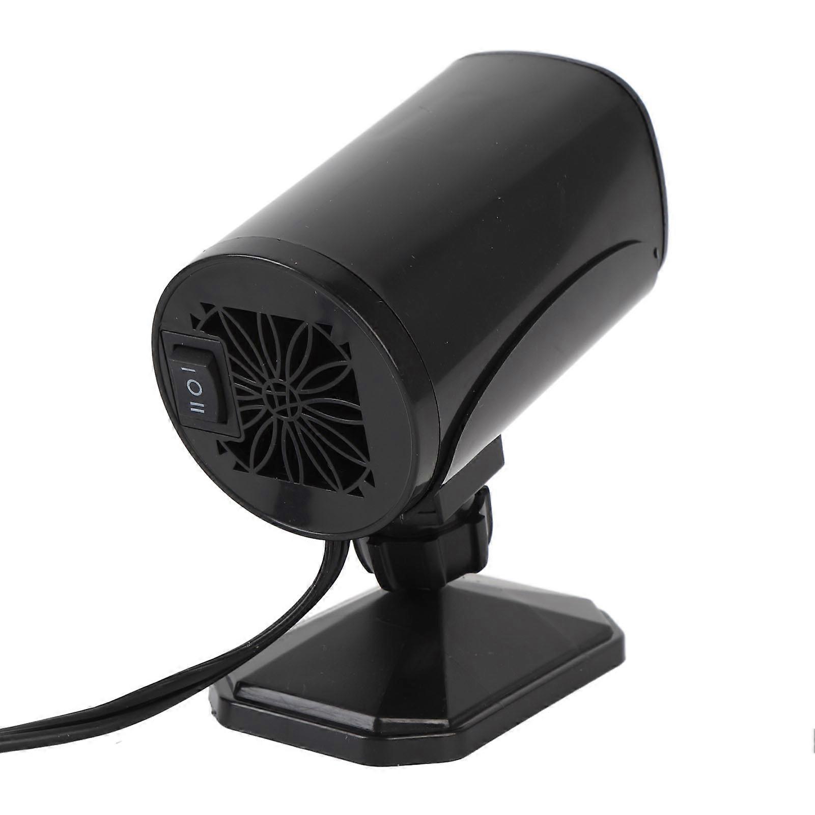 Car Heater 2 in 1 Cooling and Heating Compact Car Windshield Defroster Defogger 150W 24V Black