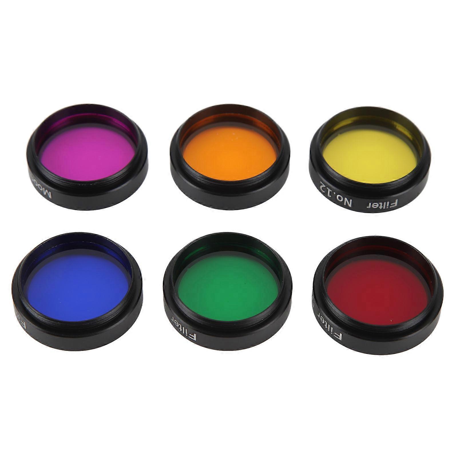 Telescope Filters 6 in 1 1.25in Compatibility Telescope Moon Filter for 1.25 Inch Telescope 