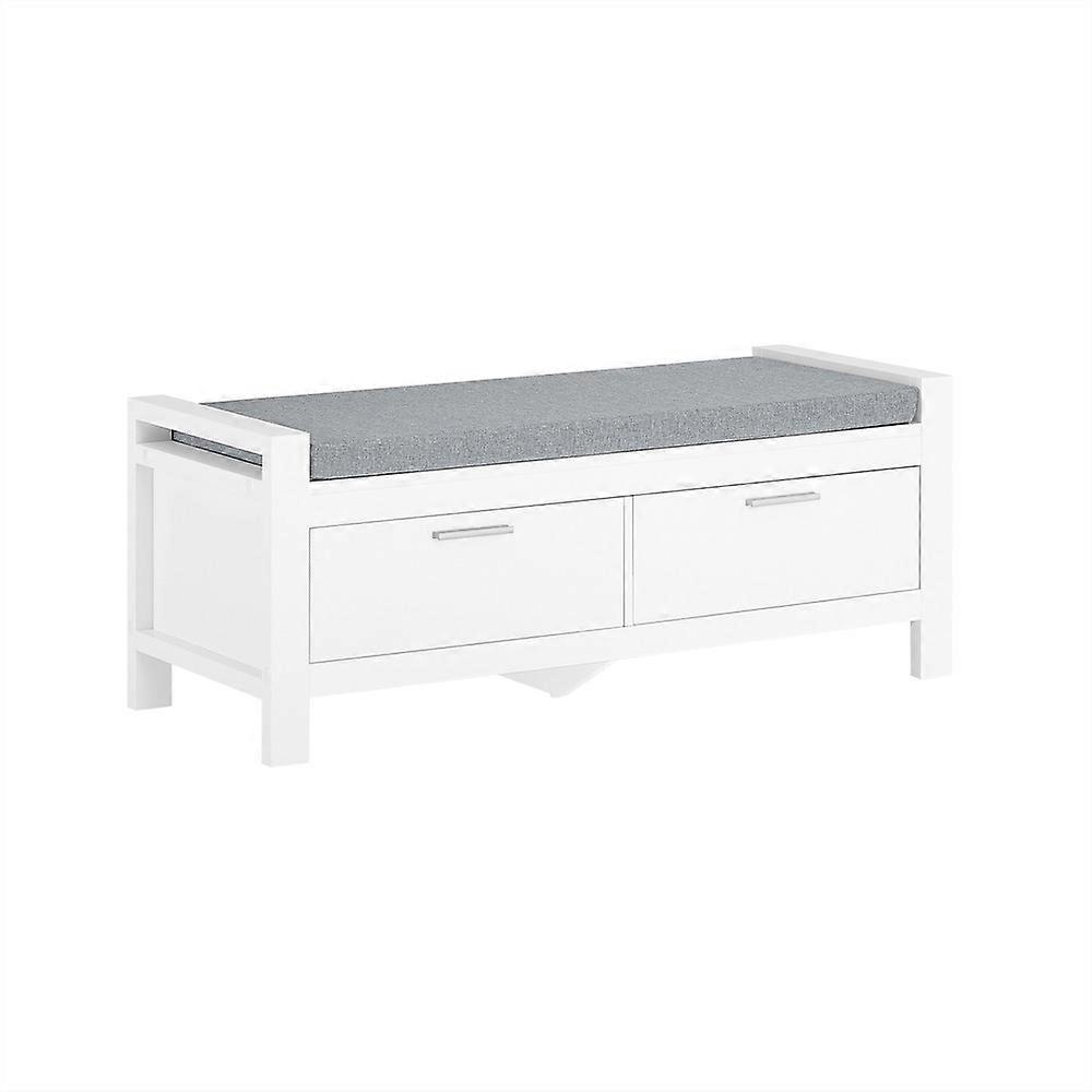 Meuble à chaussures avec 2 tiroirs banc de rangement avec coussin dassise hauteur basse pour personn