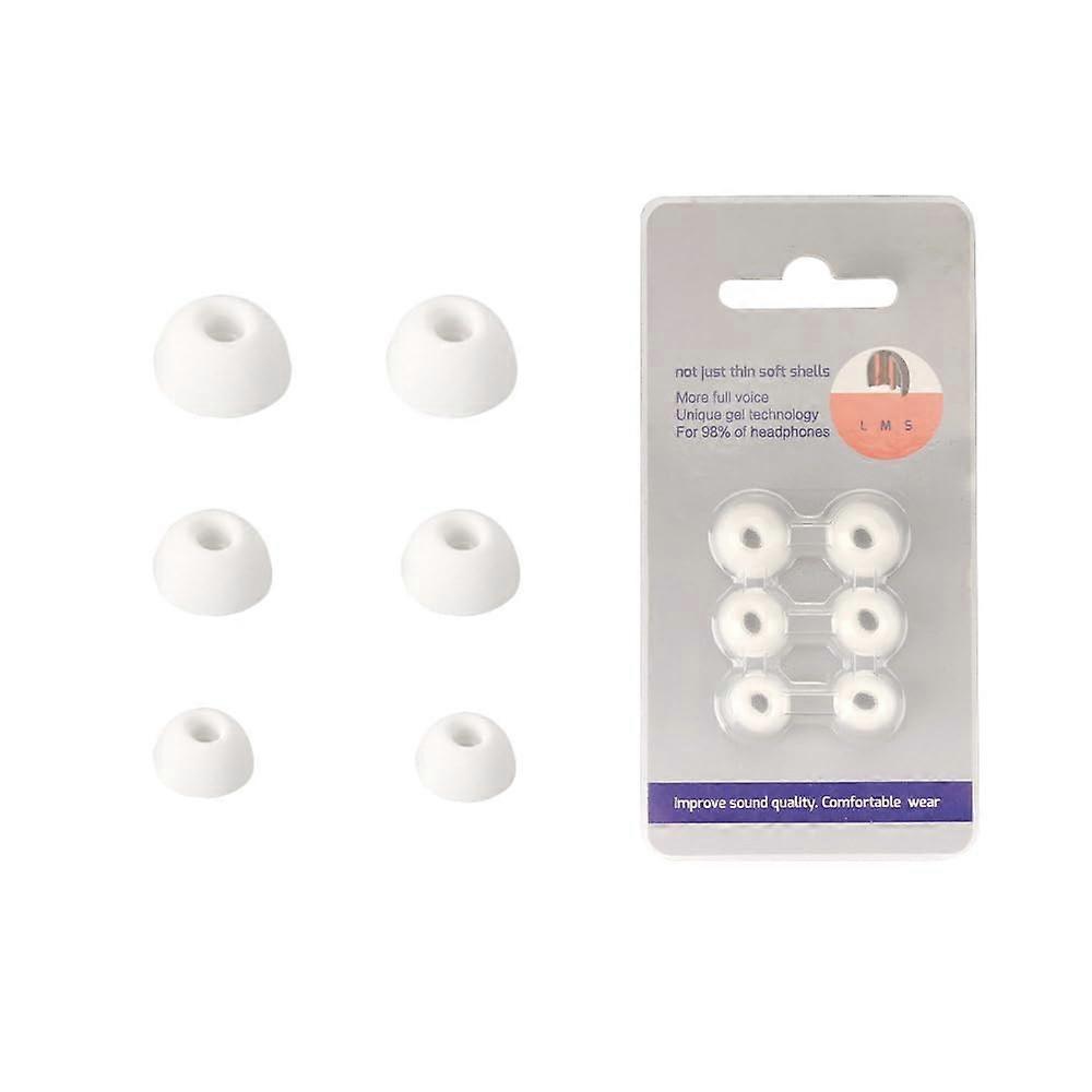 Eartips For Buds Pro 2 Soft Silicone Replacement Ear Tips S/M/L White 3 Pairs InEar Earphone