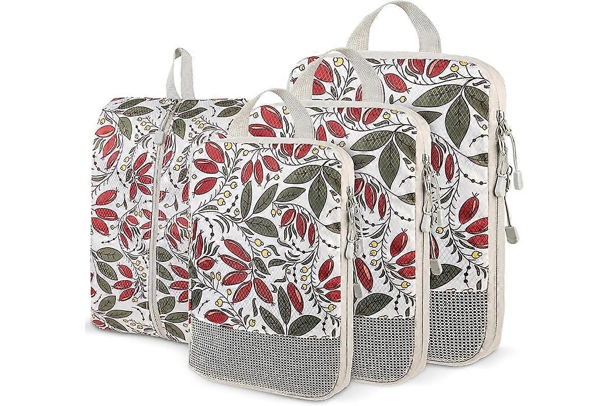 4 Pcs Travel Packing Cubes Set Space-Saving Expandable