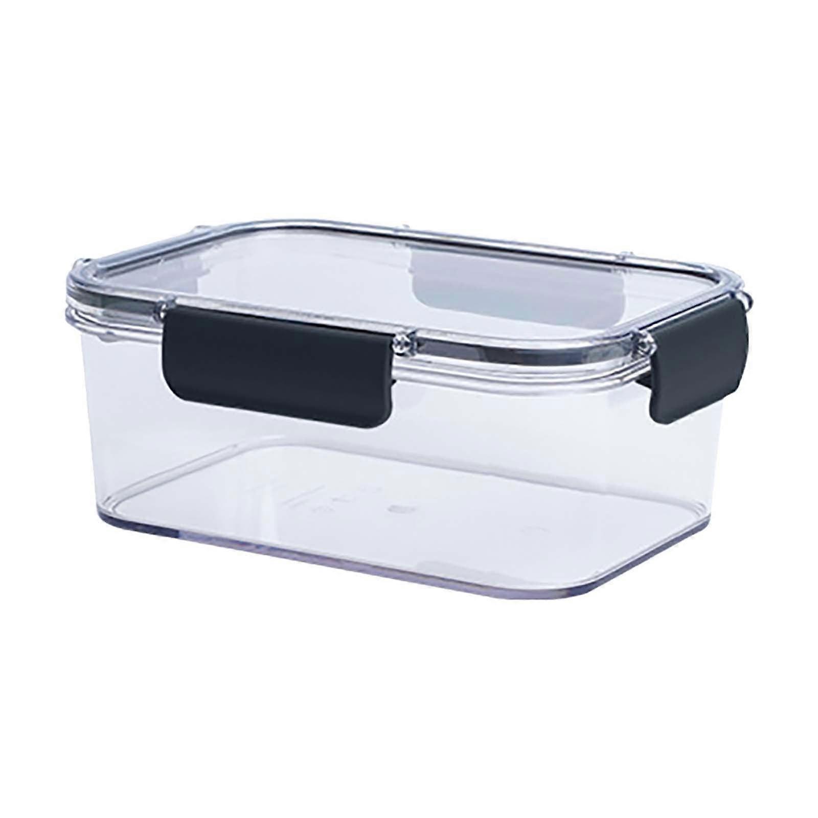 WJSXC Refrigerator Storage Box Large Medium and Small with Lid Transparent Fresh-keeping Box Fruit and Vegetable Lunch Box A