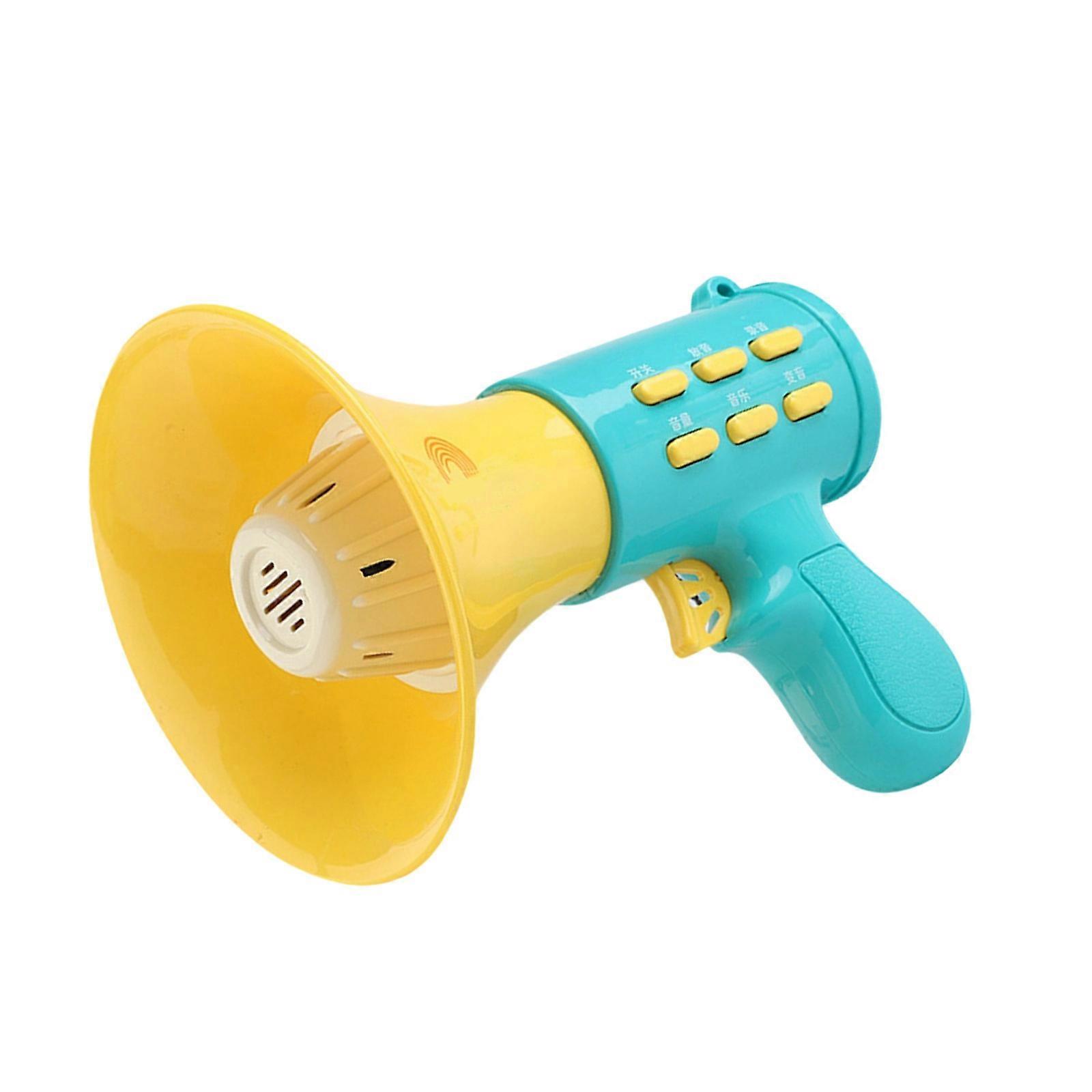 Colorful Talking Loudhailer Toy For Kids Reusable Sound Recorder Sturdy Plastic Material Travel Friendly Entertainment  Blue
