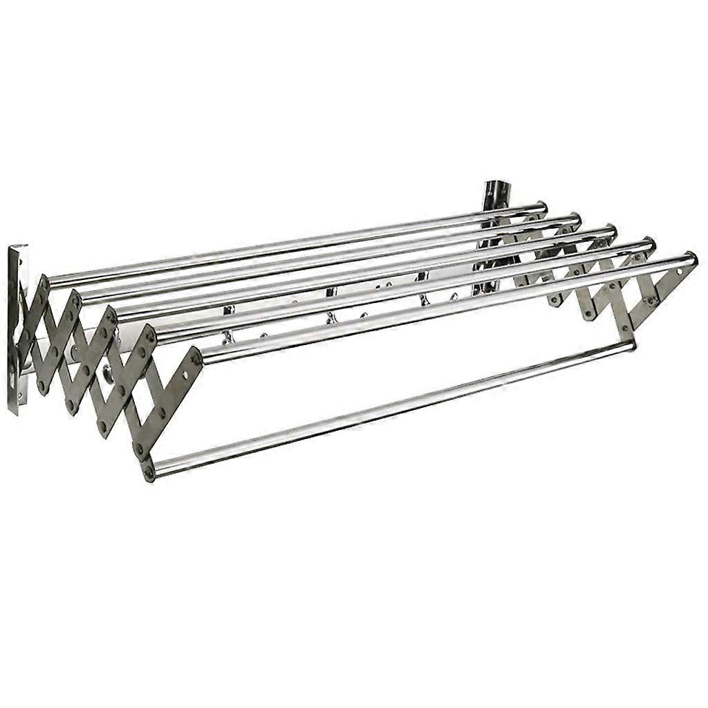 Folding Wallmounted Dryer Retractable Clothes Drying Rack Indoor Outdoor Use