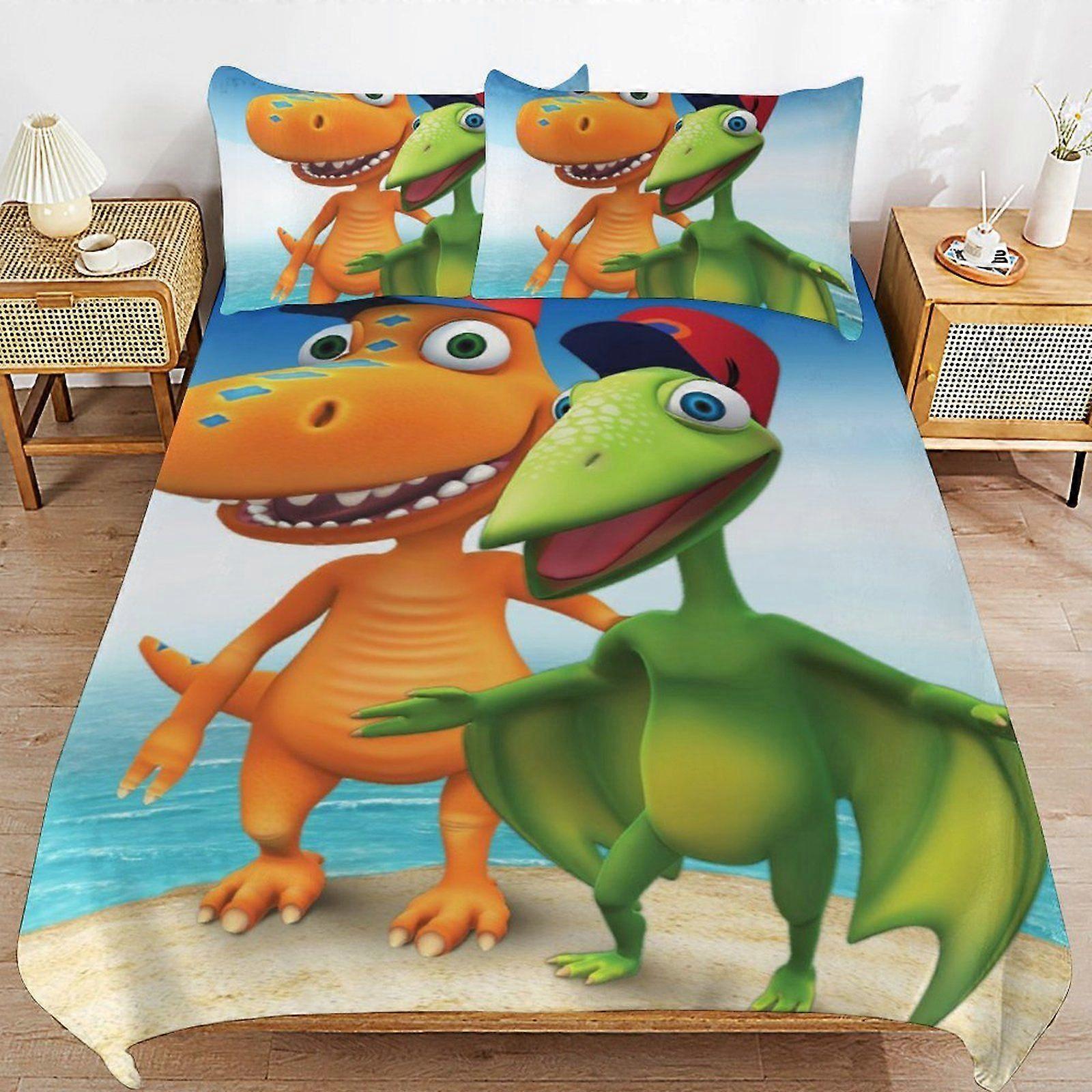 d329 Dinosaur Train Classic Feel Thread Line Comfort Touch Secure Zip Practical Layer Duvet Cover Sets Habit b329