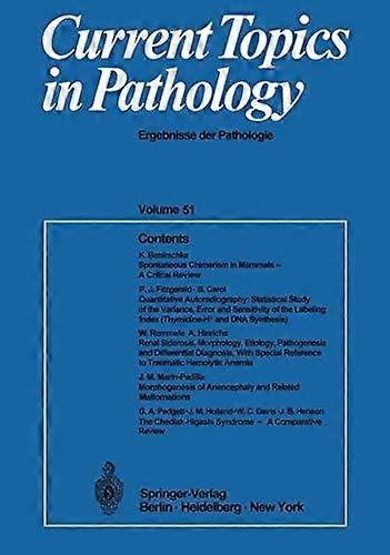 Current Topics In Pathology Paperback