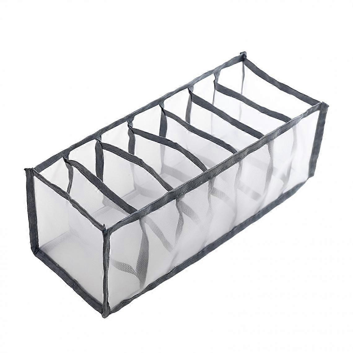 3pcs Foldable Underwear Bra Drawer Storage Box Gray