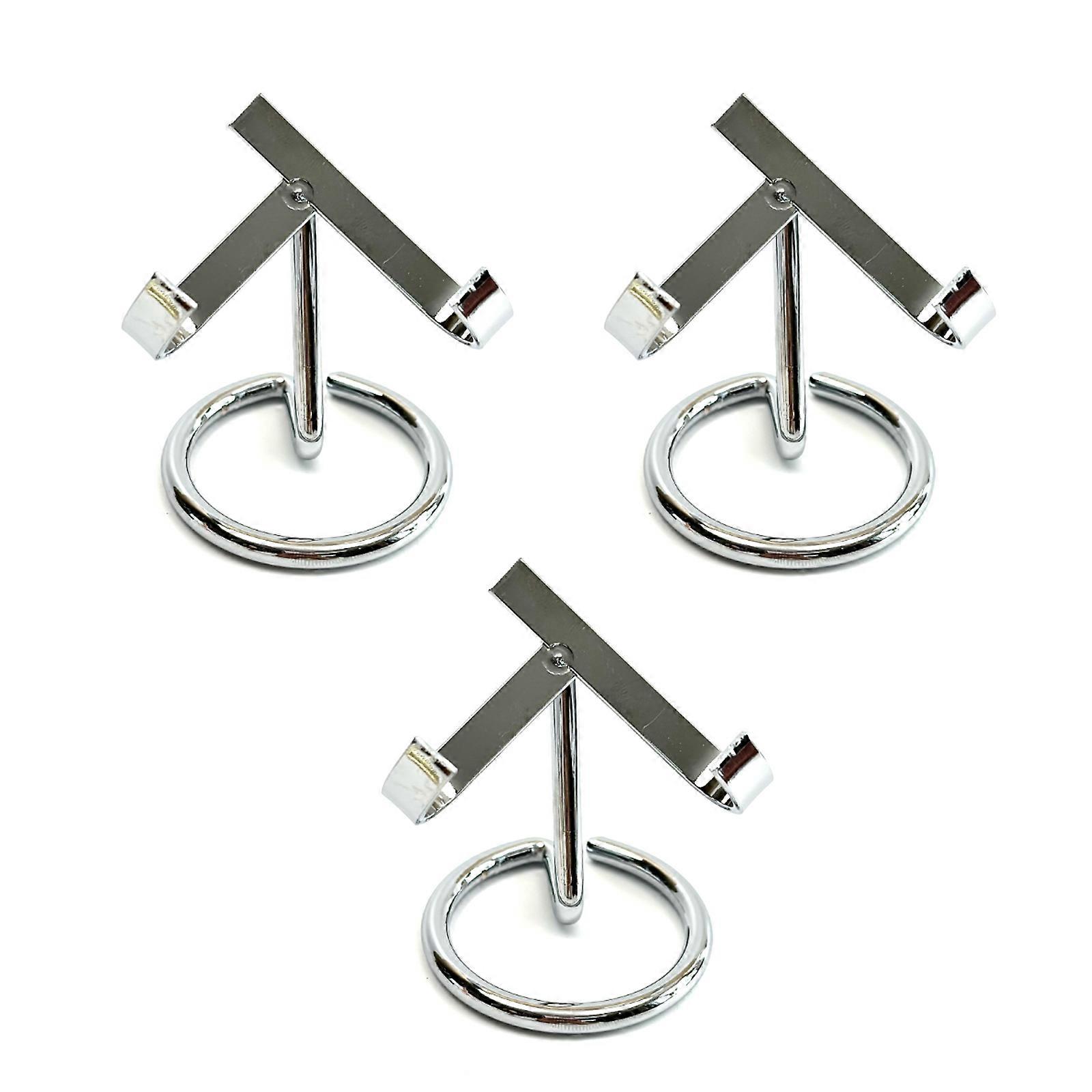 3Pcs Crystals Sphere Display Stands Metal Construction Multiple Use Holder Convenient for Tabletop Arrangements  Silver S