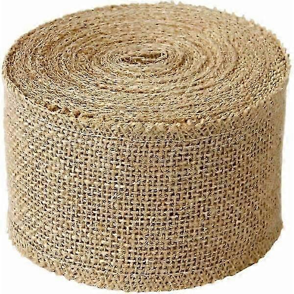 8cm wide jute webbing, rustic ribbon for DIY decoration (10m).