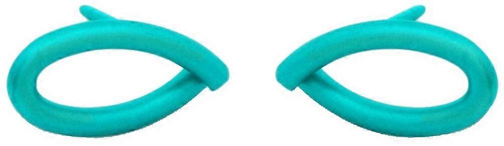 Ti2 Titanium Crossover Stud Earrings - Kingfisher Blue