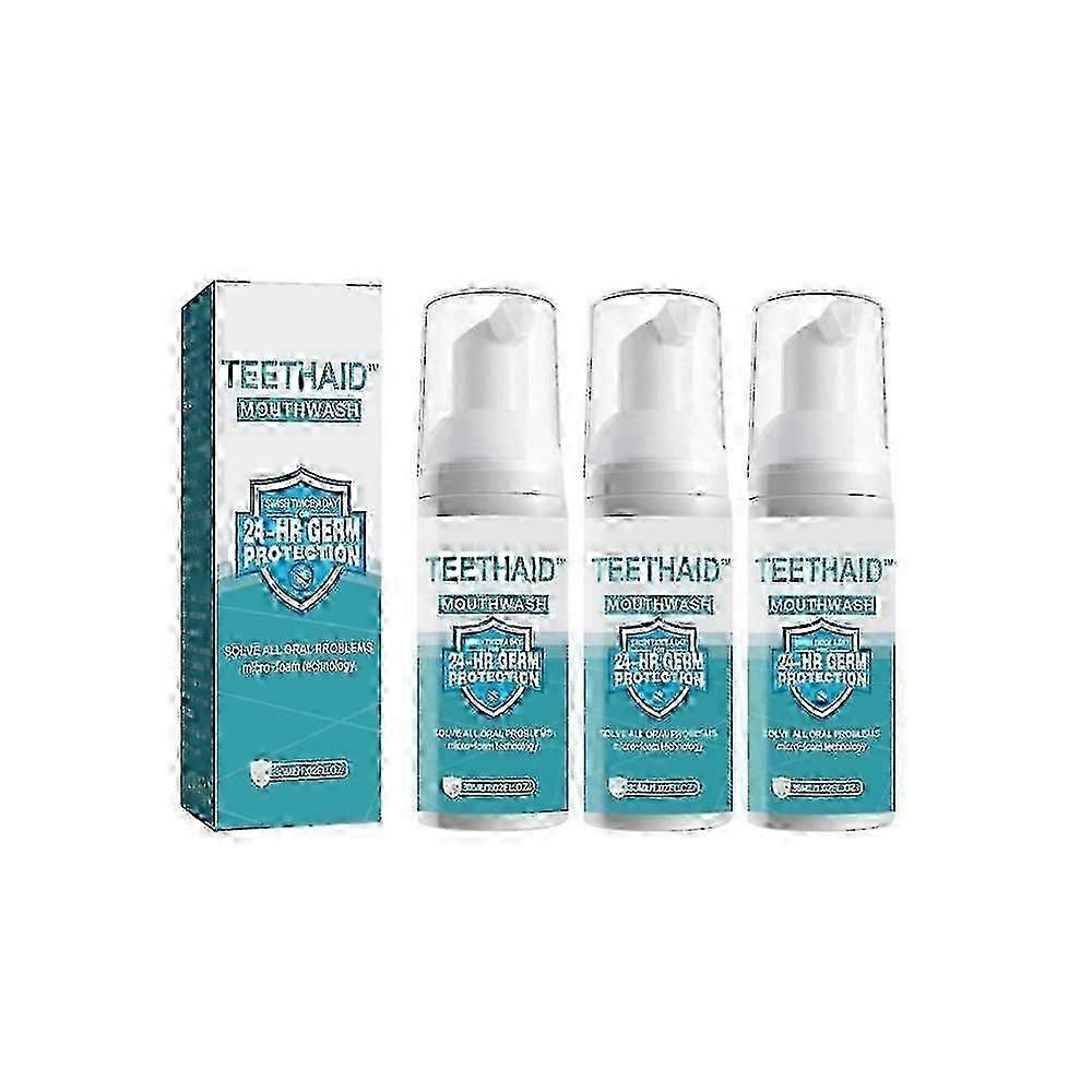 1/3/5x New Teethaid Mouthwash, Mint Teeth Foam Remove
