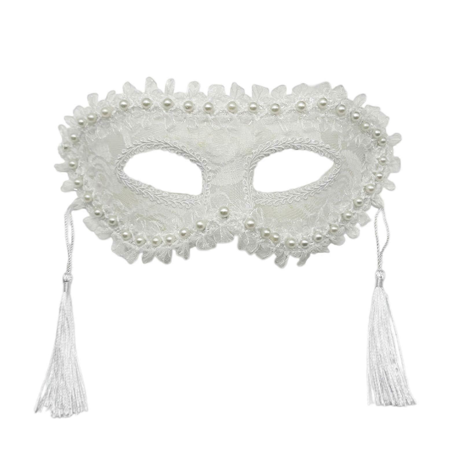 Elegant Plastic Half Face Mask Highlighting Modifiable Ribbon And Complex Trim Particulars Perfect For Themed Incidents Modifiable Ribbon Pretend