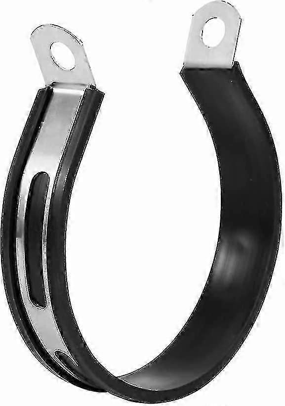 دعامة كاتم صوت عادم الدراجات النارية العالمية، مشبك تثبيت أنبوب عادم كاتم صوت نصف دائري، دعامة أنبوب كاتم الصوت، حمالة (أسود فضي) (قطعة واحدة)