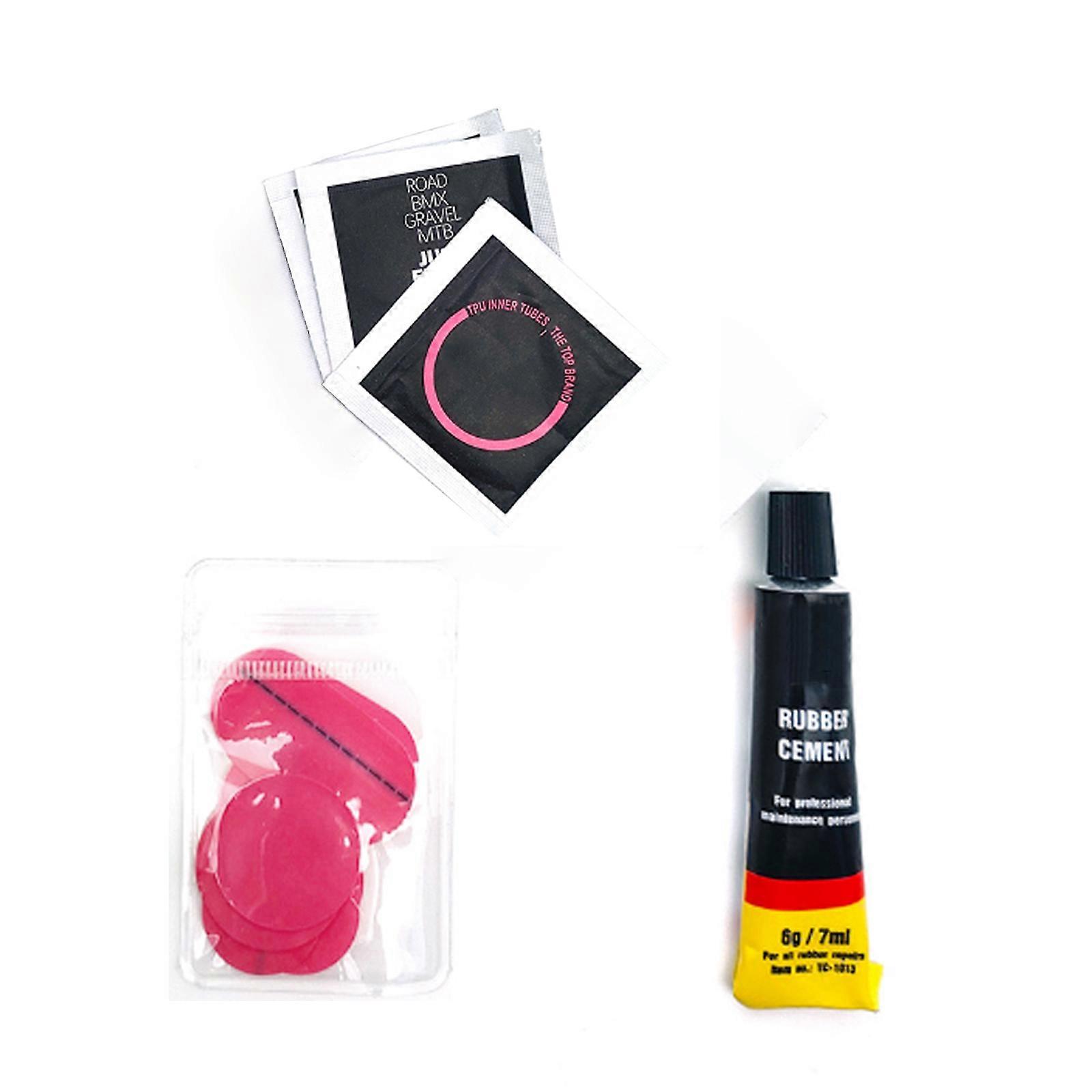 Portables Tire Puncture Repair Patches Bicycles Puncture Patches Adhesive Patches Suitable for Various Cycling Lover Multicolor