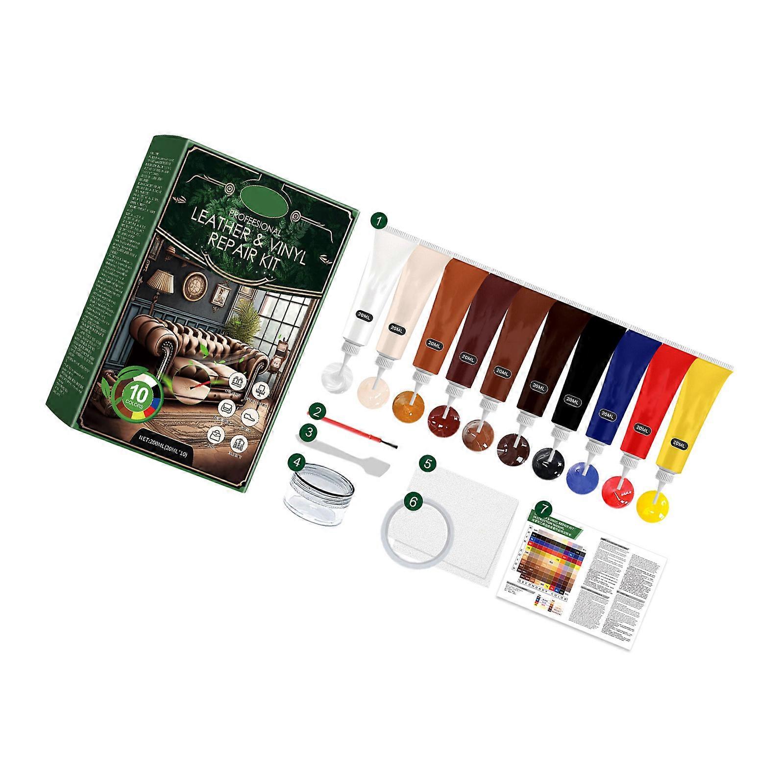 Leather Color Restorer Comprehensive Leather Repair Solution For Home & Auto Restores Color, Fixes Scratches Multicolor