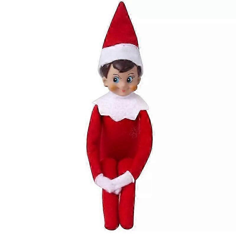 2024 Karácsonyi ajándék 30 cm-es Manó a polcon Karácsonyi hagyomány baba piros-kék