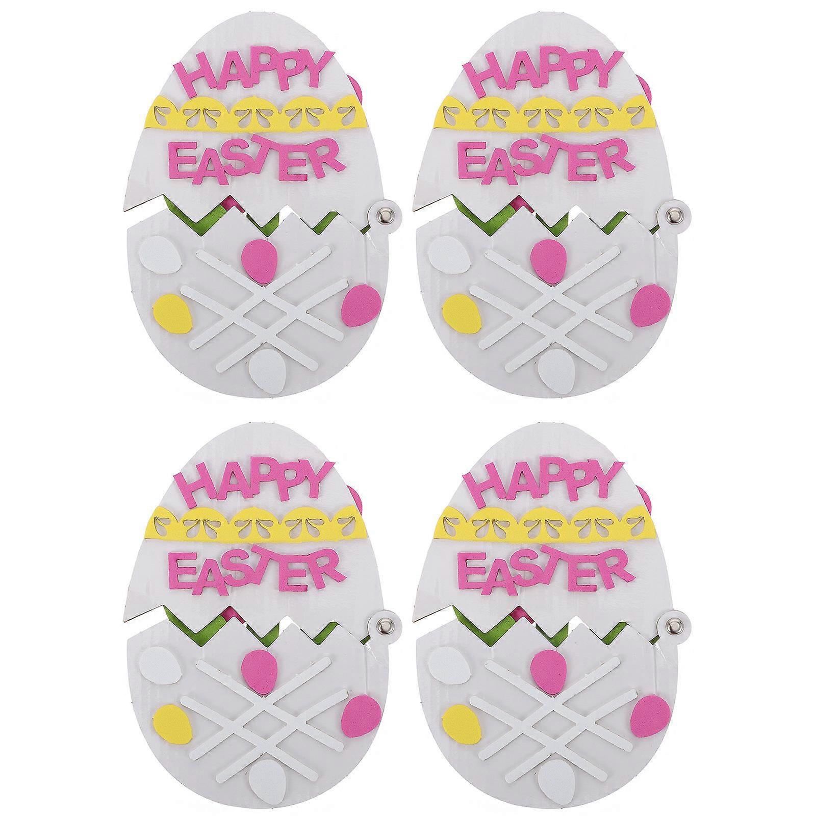 4PCS Easter DIY Material Kit Out of Shell Easter Egg Material Kit Creative Handmade Eater Egg Material Kit Funny DIY Easter Egg Making Material Early 