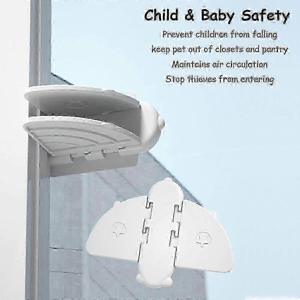 6 Pack Window Locks, Sliding Window Lock Child Security Super Adhesive, No Drills No Screws For Bab