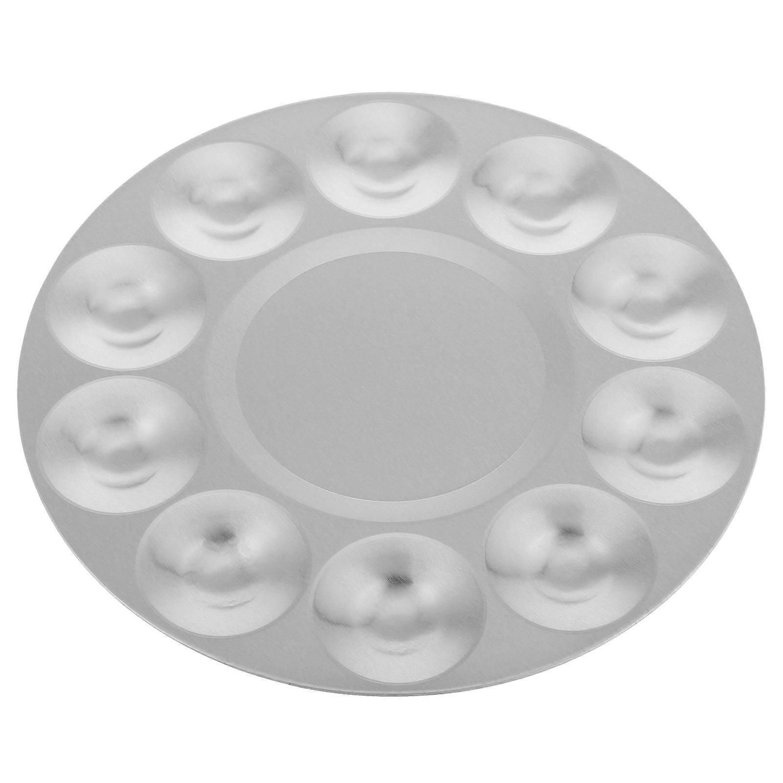 Paint Tray Modeling Watercolor Pans Empty Thinning Paints Hobbyist Use Silver 17.00X17.00X1.00CM 1Set