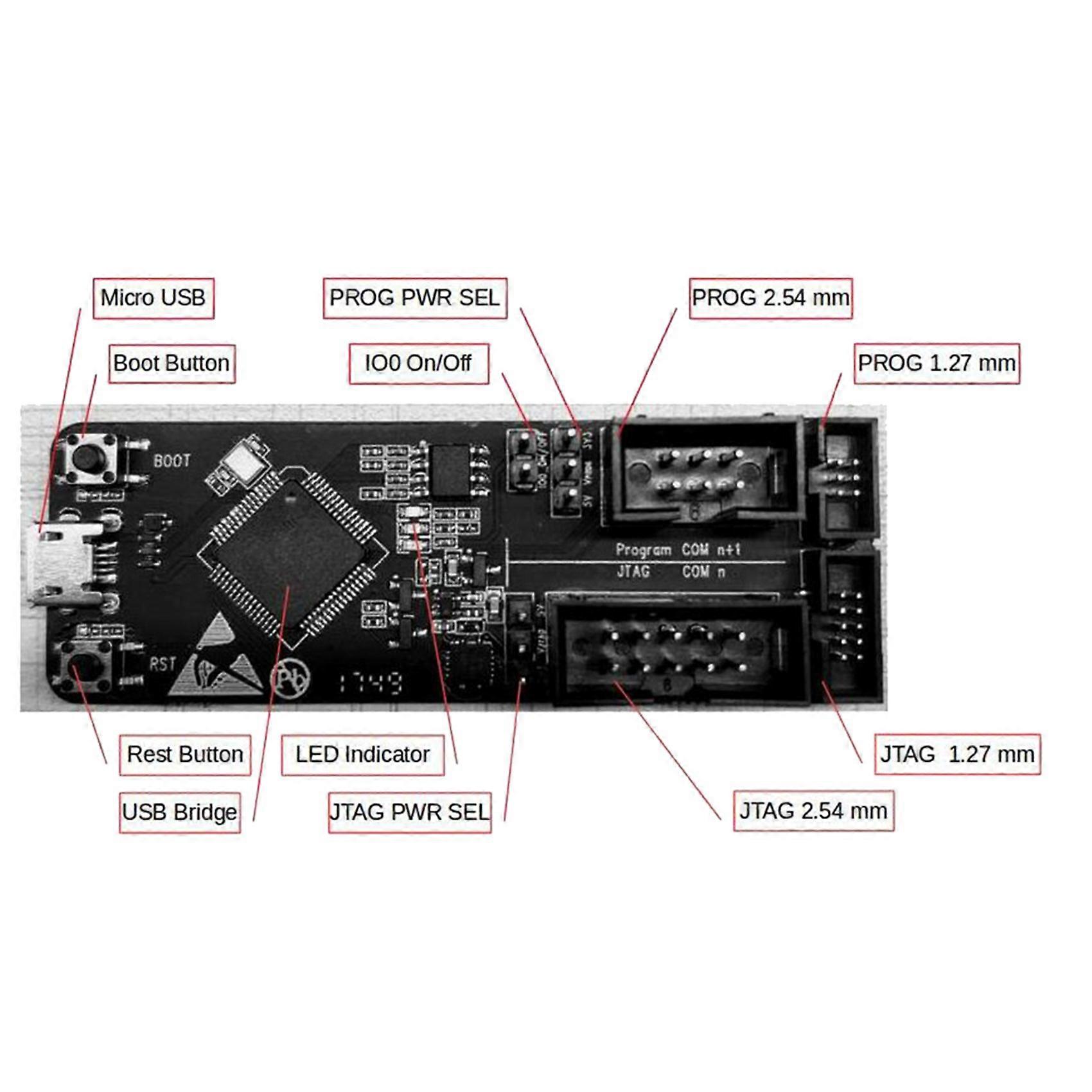 2X ESP Prog JTAG Debugger JTAG Debug Program Downloader Compatible for ESP32 Supporting Cable